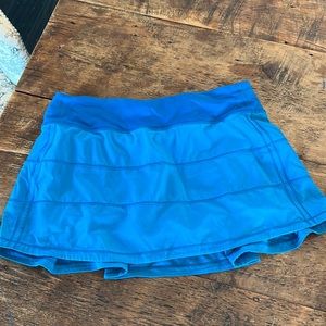Barely worn Lululemon turquoise blue tennis skirt